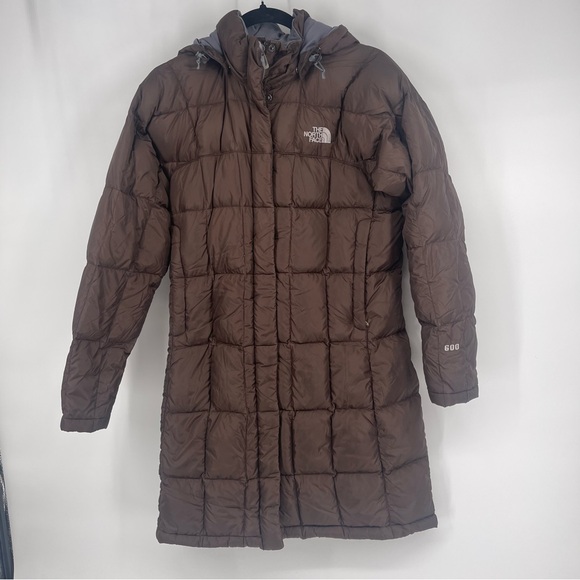 The North Face Metropolis Down Puffer Parka Womens Small Brown‎ 600 Fill - Picture 1 of 7